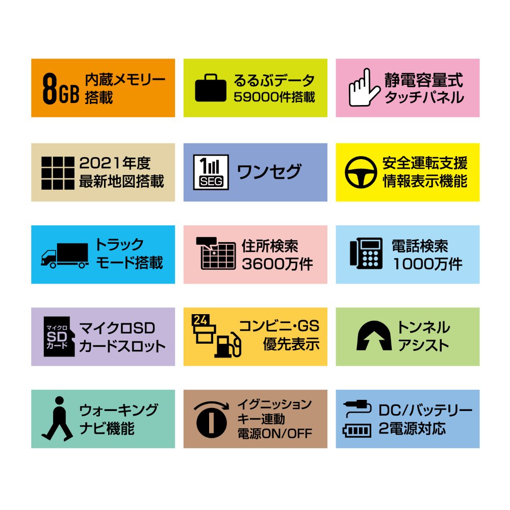 ポータブルカーナビ 9インチ 2021年度最新地図 DC電源 KAIHOU TNK-910D カイホウ タッチパネル操作 ワンセグ搭載 内蔵バッテリー  内蔵メモリ8GB 宅 【送料無料】 ワンセグ搭載