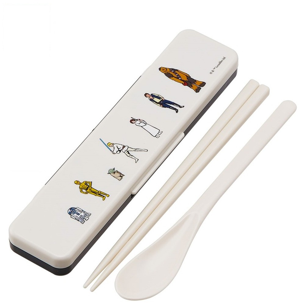 弁当用箸 スターウォーズ STAR WARS 反乱軍 音のならないコンビセット SKATER スケーター 子供 箸/スプーン18cm すべり止め加工(箸先端) 収納ケース 711923-CCS3SAAG ◆メ画像