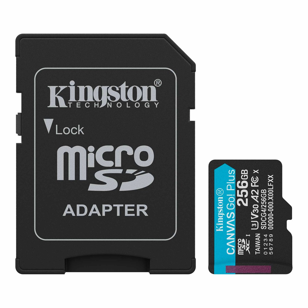 microSDXC 256GB Kingston キングストン Canvas Go Plus Gen4 Class10 UHS-1 U3 V30 A2 R:200MB/s W:160MB/s +自動データ処理 外国でリテール SDCG4/256GB ◆メ