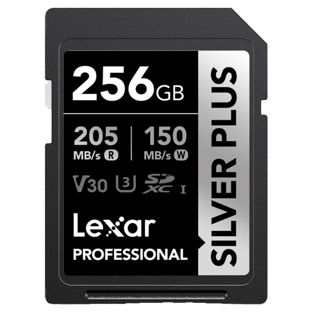 SD歌留多 256GB SDXC Lexar レキサー Professional SILVER PLUS Class10 UHS-I U3 V30 R:255MB/s W:180MB/s 外国でリテール LSDSIPL256G-BNNNG ◆メ