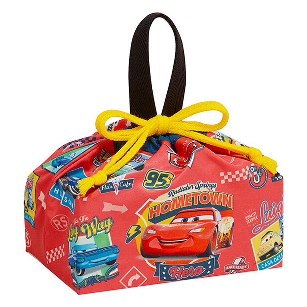 ランチ巾着 カーズ 26 ディズニー巾着袋 お弁当巾着 お弁当袋 SKATER スケーター 子供 ポリエステル サイズ290×165×マチ120mm 722394-KB7SN ◆メ画像