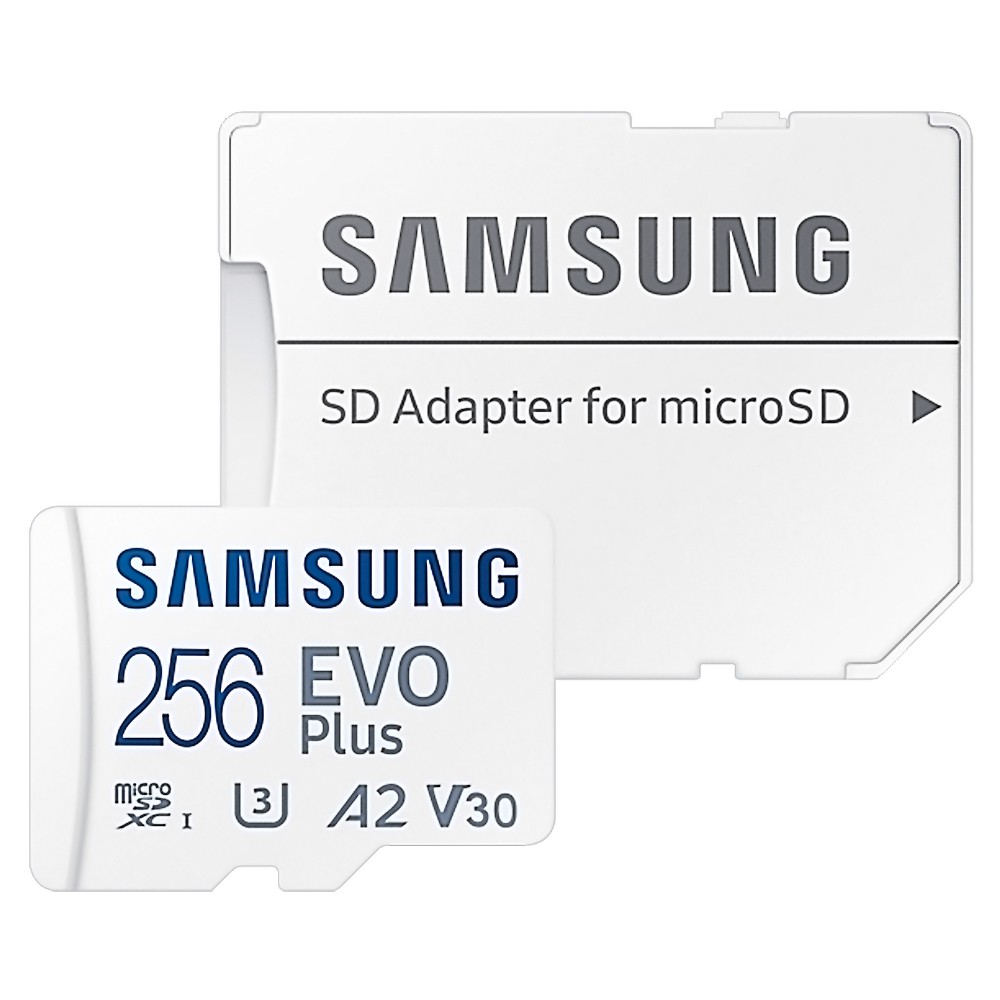 マイクロSD歌留多 256GB microSDXC R:160MB/s Samsung サムスン EVO Plus Class10 UHS-I U3 V30 A2 SDアダプター付 外国でリテール MB-MC256SA/KR ◆メ