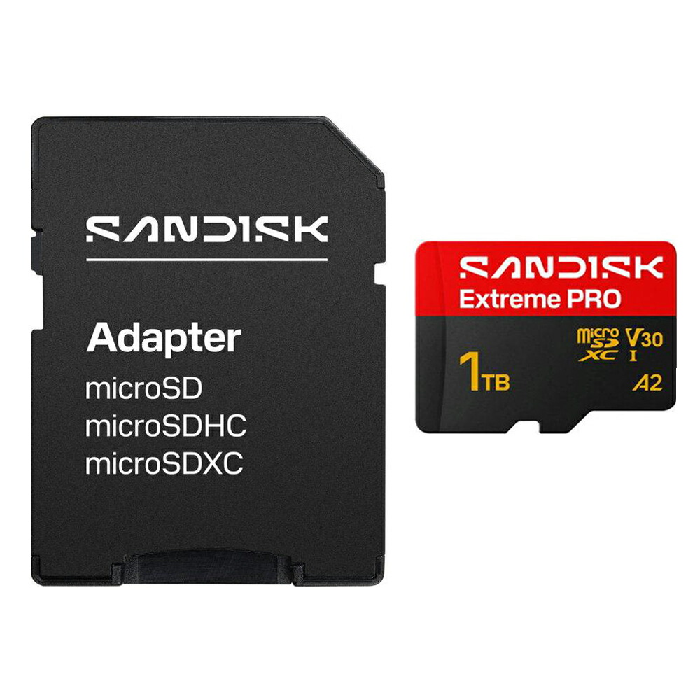 マイクロSD歌留多 1肺結核 microSDXC SANDISK サンディスク Extreme PRO Class10 UHS-I U3 V30 A2 R:250MB/s w:170MB/s SDアダプター付 外国でリテール SDSQXCJ-1T00-GS6MA ◆コ