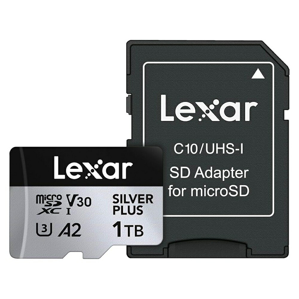 マイクロSD歌留多 1肺結核 microSDXC Lexar レキサー Professional SILVER PLUS Class10 UHS-1 U3 V30 A2 R:205MB/s W:150MB/s 外国でリテール LMSSIPL001T-BNANC ◆コ