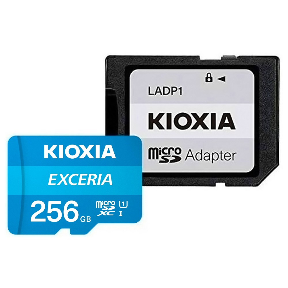 マイクロSD歌留多 256GB microSDXC EXCERIA KIOXIA キオクシア CLASS10 UHS-I U1 R:100MB/s SDアダプター付 日本語包み KEMC-A256G ◆メ