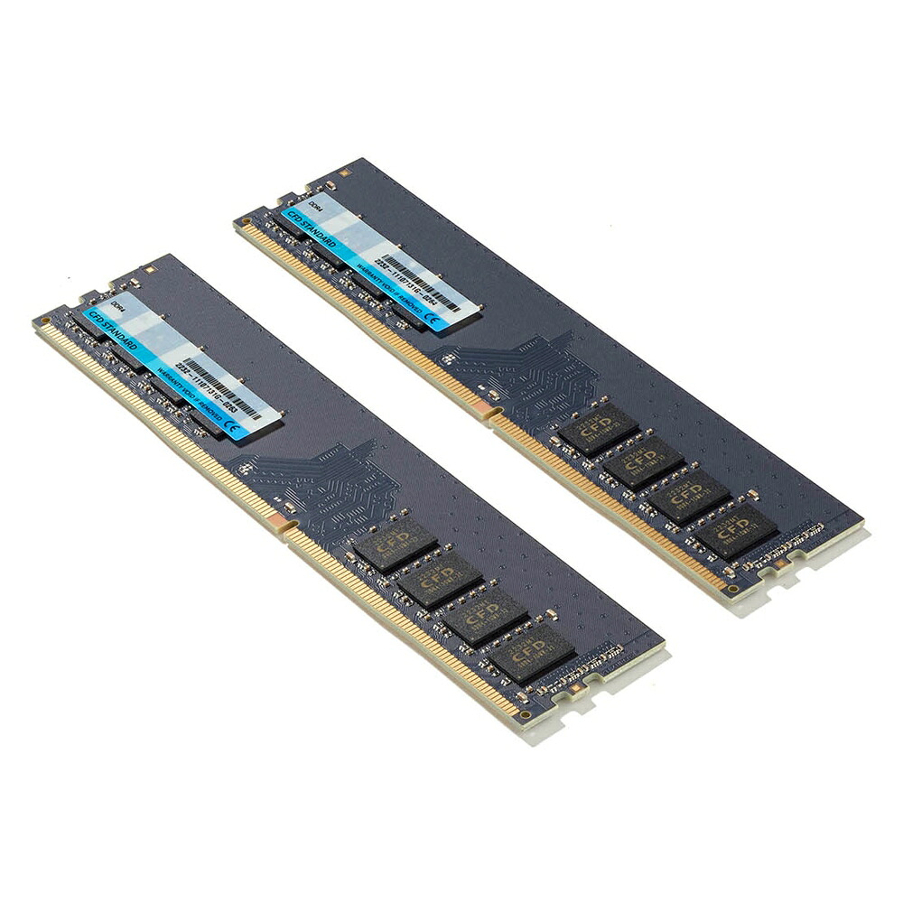 DDR4-3200 8GB 2枚組 勉強机いの一番用記憶装置 CFD Standard マイコン4-25600 288pin DIMM CL22 8GBx2(計16GB) W4U3200CS-8G ◆コ
