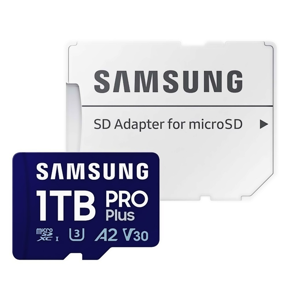 マイクロSD歌留多 1結核症 microSDXC Samsung サムスン PRO Plus Class10 UHS-I U3 V30 A2 R:180MB/s W:130MB/s SDアダプター付 外国でリテール MB-MD1T0SA/CN ◆コ