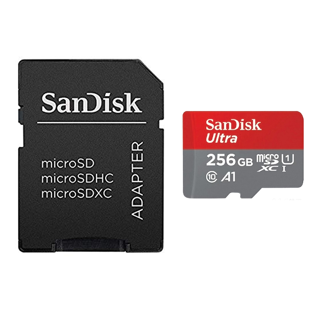 256GB microSDXCカード マイクロSD SanDisk サンディスク Class10 UHS-I A1 R:100MB/s SD変換アダプター付 海外リテール SDSQUAR-256G-GN6MA ◆メ