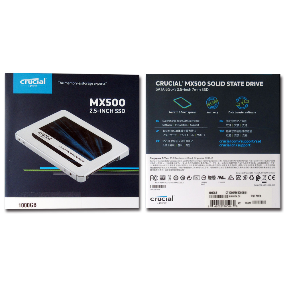 ☆新品 Crucial SSD MX500シリーズ 1.0TB CT1000MXの+solo-truck.eu