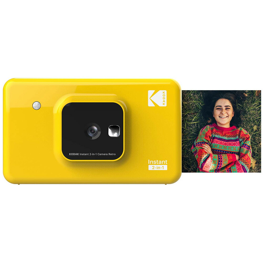 楽天市場 インスタントカメラプリンター C210 黄 Kodak コダック 1000万画素カメラ付 スマホ対応 Bluetooth接続 イエロー C210ye 宅 風見鶏