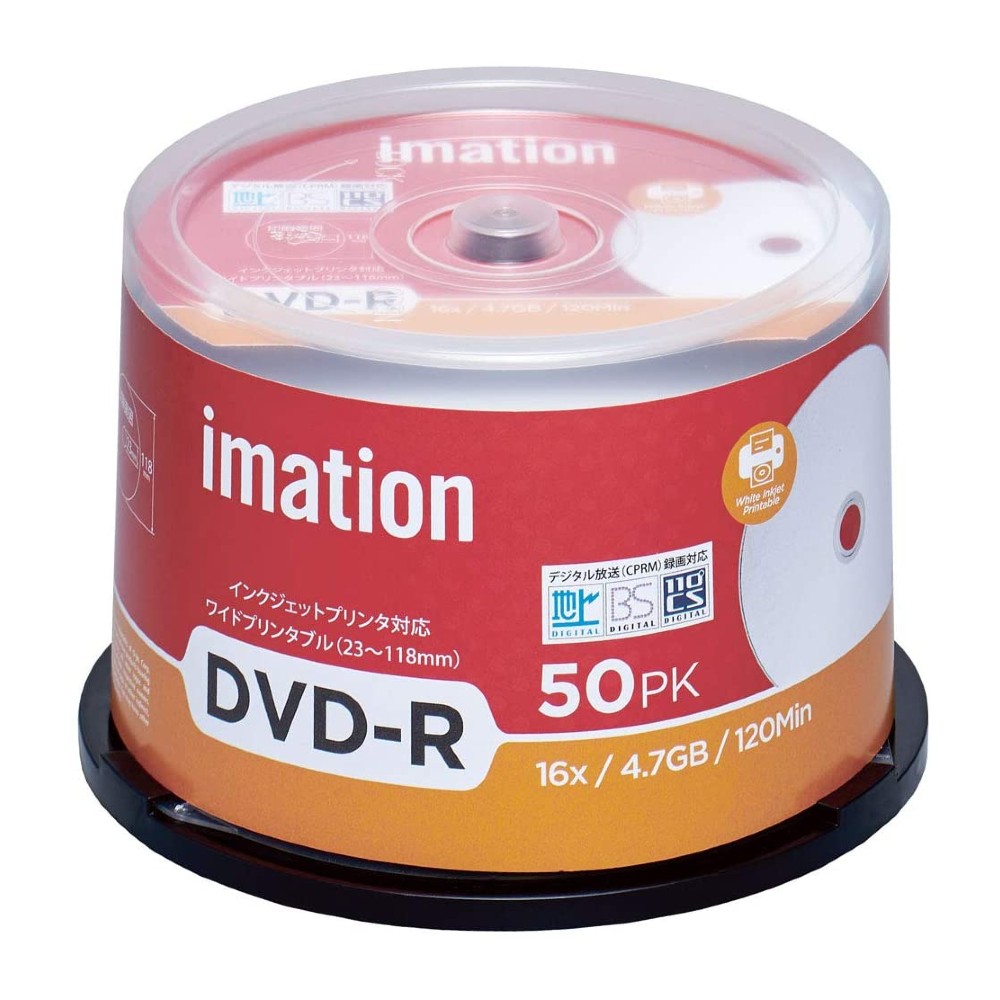 楽天市場 Dvd R 50枚 1回録画用 16倍速 4 7gb 1分 Imation イメーション Ritek Cprm対応 ワイドプリンタブル インクジェット対応 50枚スピンドル Im031 宅 風見鶏