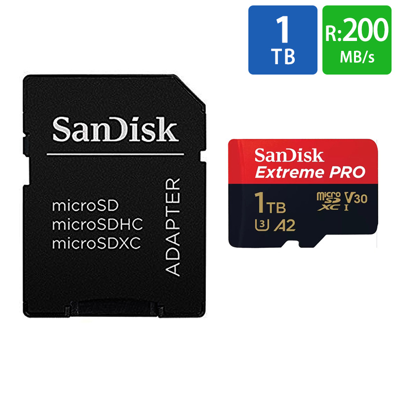 楽天市場】マイクロSDカード 1TB microSDカード microSDXC SanDisk サンディスク Extreme UHS-I U3 V30  A2 R:190MB/s W:130MB/s Nintendo Switch動作確認済 海外リテール SDSQXAV-1T00-GN6MN ◇メ :  風見鶏