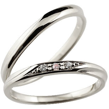 楽天市場 結婚指輪 マリッジリング プラチナ ピンクダイヤモンド つや消し ウェディングリング 結婚記念 ペアリング ダイヤモンドポイント加工 ダイヤポイント あらし アンティーク加工 Pt900 ハンドメイド 2本セット 楽ギフ 包装 指輪 大きいサイズ対応 送料無料