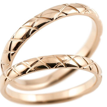 18金 結婚指輪 マリッジリング ペアリング ピンクゴールドk18 2.5ミリ幅 ブライダルジュエリー アンティーク 笑顔になるジュエリー お守り 大きいサイズ対応 レディース メンズ