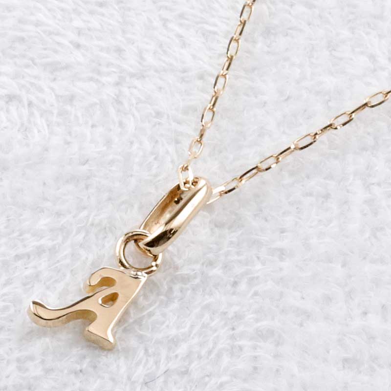 18金 イニシャル A プチ ミニ ペンダントトップ ペンダント チャーム ブレスレットチャーム ピンクゴールドk18 18k 地金 男女兼用 ユニセックス 男女問わず レディース