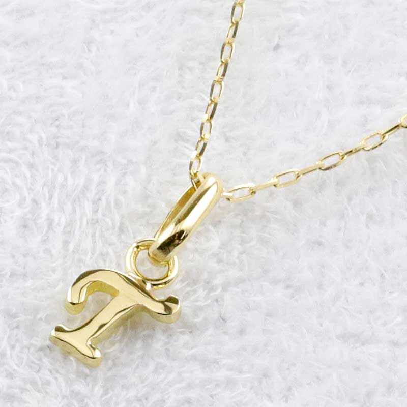 楽天市場】18金 ペンダント トップ イニシャル T プチ ミニ