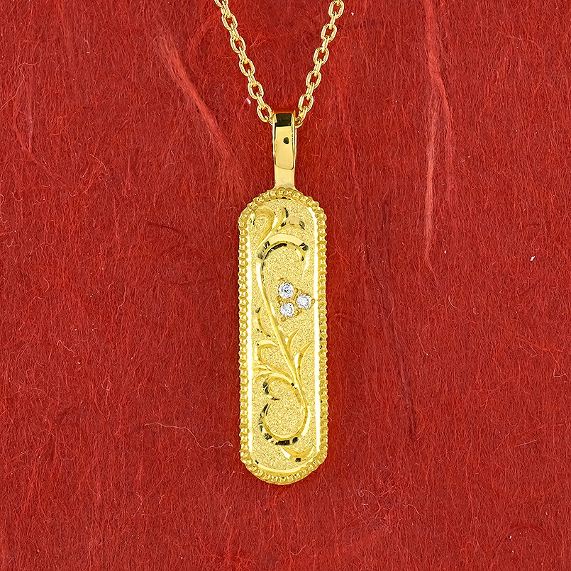 24K 24金　円筒形　ペンダントトップ　足金999刻印入り　mal.レレレ 24K 24金 シンプル円筒型 ペンダントトップ 足金999刻印入り