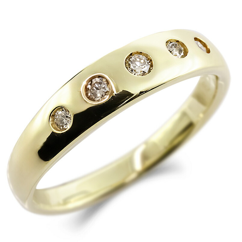 【20％OFFクーポンあり】【最短発送】18金 リング ダイヤモンド 0.12ct 12号 甲丸 無垢 太め ゴールド 18K 指輪 ピンキーリング 婚約指輪 シンプル 人気 ファッションリング ダイヤ ジュエリー 女性 男女兼用 ユニセックス 男女問わず