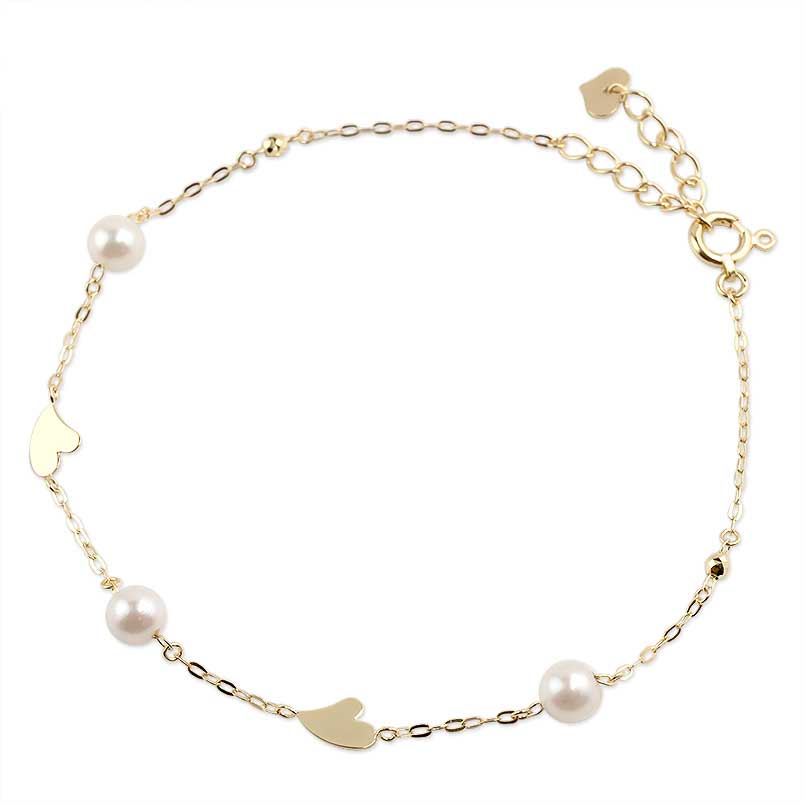 【美品】パール Pearl 真珠 ゴールド GOLD 18金 ブレスレット 楽天市場】ブレスレット k18 18金 パール 真珠 淡水パール