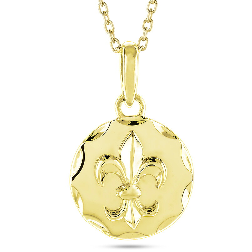 【20％OFFクーポンあり】【最短発送】18金 ネックレス トップ ユリの紋章 ゴールド イエローゴールドK18 18K ペンダントトップ フルールドリス シンプル おしゃれ 人気用用 men's プレゼント 普段 使い 人気 カジュアル 男女兼用 ユニセックス 男女問わず