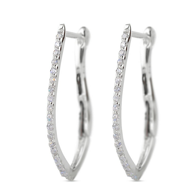 【20％OFFクーポンあり】【最短発送】フープピアス リングピアス プラチナ ダイヤモンド 0.2ct 大きめ レディース メンズ プラチナ900 pt900 Pt900 PT900 バネ式 フープ ペア 大ぶり シンプル おしゃれ 人気 女性用 男性用 横顔美人 横顔イケメン 大人ジュエリー 普段使い