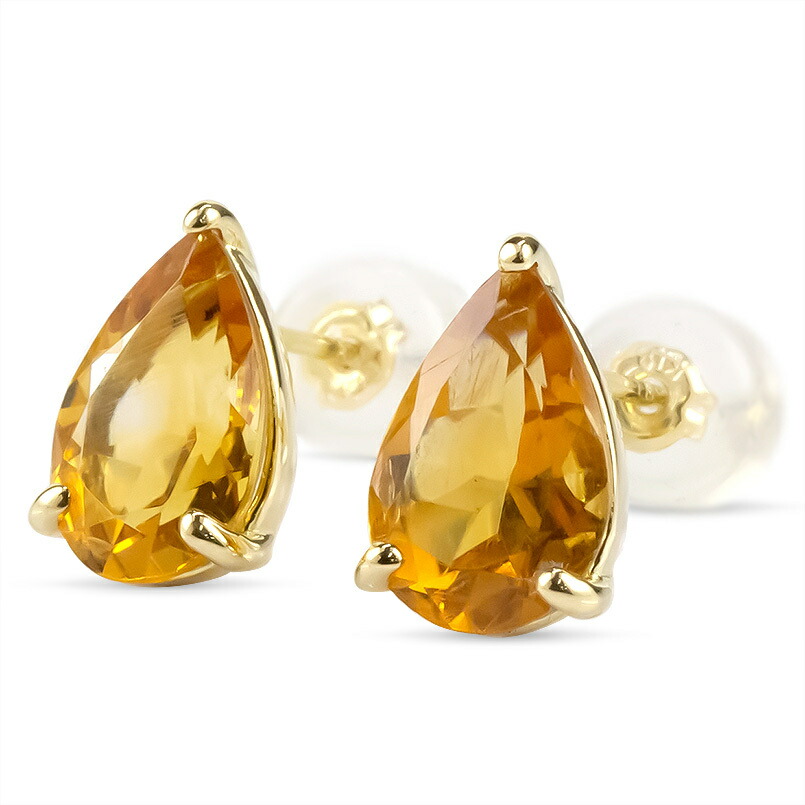 【最短発送】 18金 ピアス ペア シトリン 一粒 ゴールド イエローゴールドk18 18k ティアドロップ スタッドピアス 雫 つゆ型 涙型 シンプル レディース メンズ 女性 男性 男女兼用 ユニセックス 人気