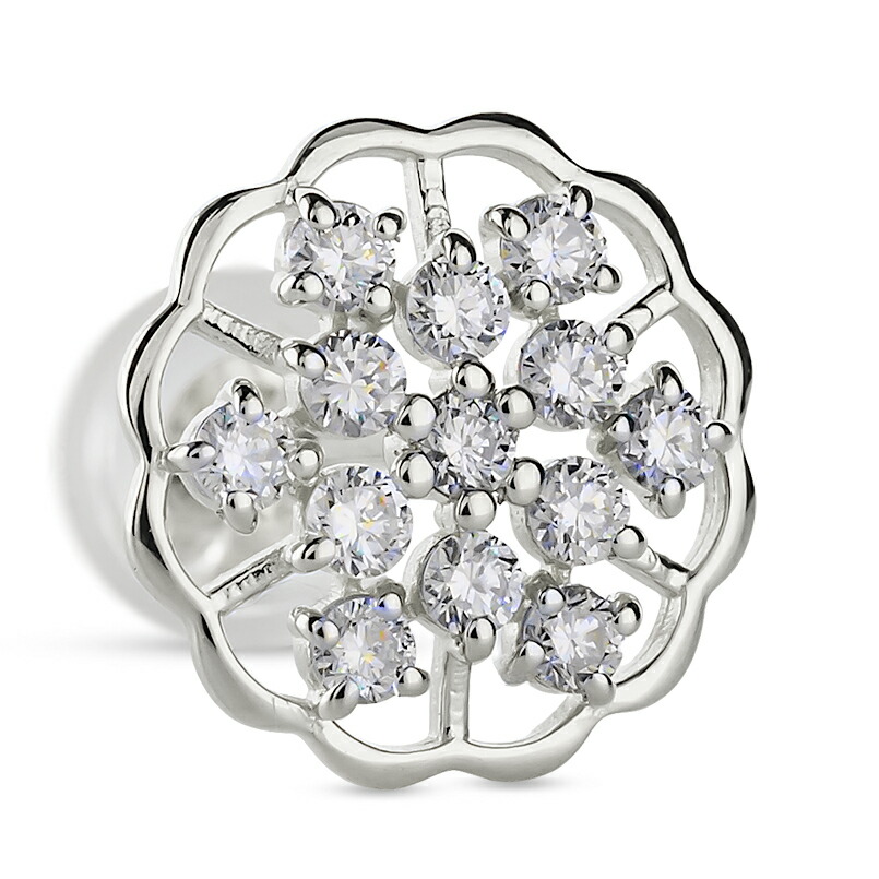 【最短発送】プラチナ ピアス ダイヤモンド 0.17ct 片耳 透かし フラワー 花 はな ハナ 華 レディース プラチナ900 pt900 スタッド 普段使い シンプル 人気 女性 男性 男女兼用 ユニセックス|かざり屋