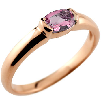 楽天市場】指輪 レディース 18金 リング 大粒 アメジスト ピンク