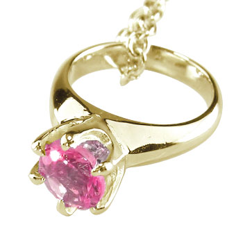ベビーリング ピンクトルマリン ペンダント イエローゴールドk18 k18 ペンダントトップ チャーム ベビーギフト 18金 男女兼用 ユニセックス 男女問わず レディース|かざり屋