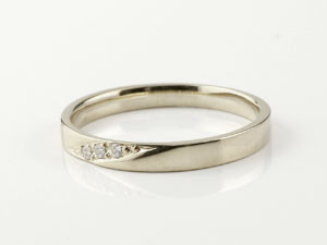 18金 ダイヤモンドリング 婚約指輪 大きいサイズ対応 ホワイトゴールド