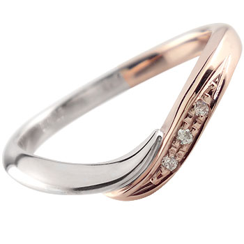 楽天市場】18金 リング ダイヤモンドエンゲージピンクゴールドk18 指輪