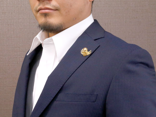 骸骨 ピンブローチ タッグピン メンズジュエリー タックピン お守り ラペルピン 男性用 ドクロ 大切な方へのプレゼントや 頑張った自分へのご褒美に コンビニ受取対応商品 送料無料 かざり屋 ハンドメイド 18k ドクロ ラペルピン 18金 スカル 男性用 イエロー