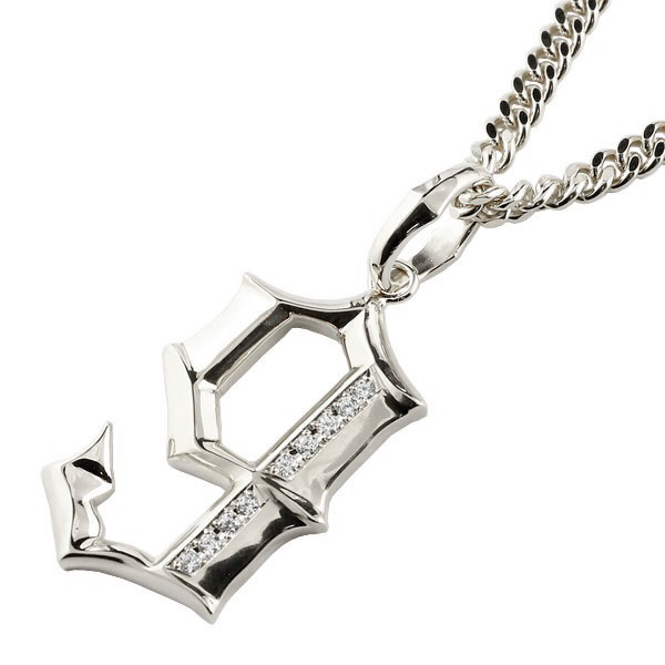 メンズジュエリー 大きい 数字 ナンバー 9 ラッキーナンバー ペンダント ペンダントトップ ダイヤモンド ネックレス プラチナ pt900 シンプル 男性用 men's 175,000円
