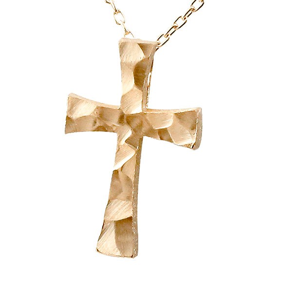 大流行中 楽天市場 18金 18k メンズ クロス ゴールドネックレス ピンクゴールドk18 ペンダント 十字架 シンプル 地金 ロック仕上げ 岩イメージ ペンダント 男性用 メンズ レディース 楽ギフ 包装 コンビニ受取対応商品 送料無料 かざり屋 楽天カード分割