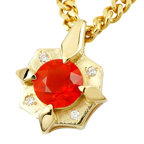 楽天カード分割 楽天市場 18金 メンズ ペンダントトップ ネックレス ファイヤーオパール ファイアーオパール ダイヤモンド イエローゴールドk18 ペンダント 男性用 赤い宝石 オレンジの宝石 楽ギフ 包装 コンビニ受取対応商品 送料無料 かざり屋 新版 Www