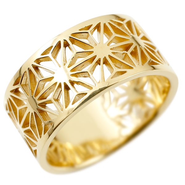 楽天市場】18金 リング メンズ 指輪 イエローゴールドk18 18k 幅広 和