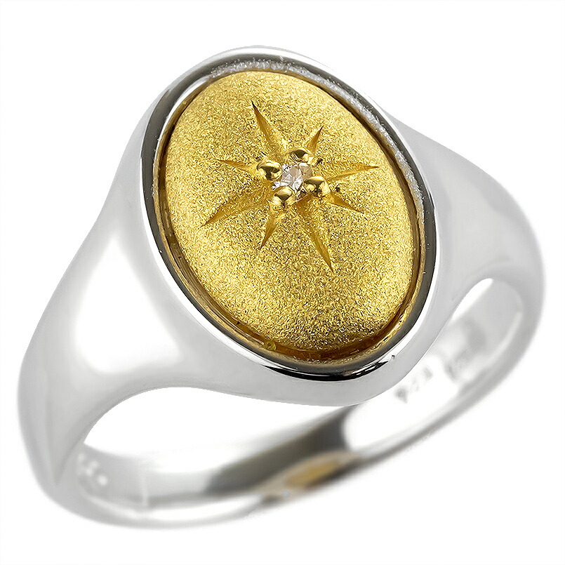 純金 24金 プラチナ リング 印台 ダイヤモンド シグネット 太め 幅広 金 ゴールド 24k pt900 コンビ シンプル レディース メンズ 女性用 男性用 大きいサイズ対応 笑顔になるジュエリー お守り 人気 おしゃれ 大人 普段使い