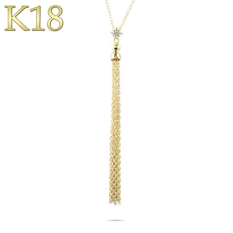 【最短発送】 18金ダイヤモンド ロング角アズキチェーン レディース 女性 妻 彼女 スライド式 45cm タッセル ミラーボール ゴールド イエローゴールドk18 女性 レディース｜かざり屋 41,275円
