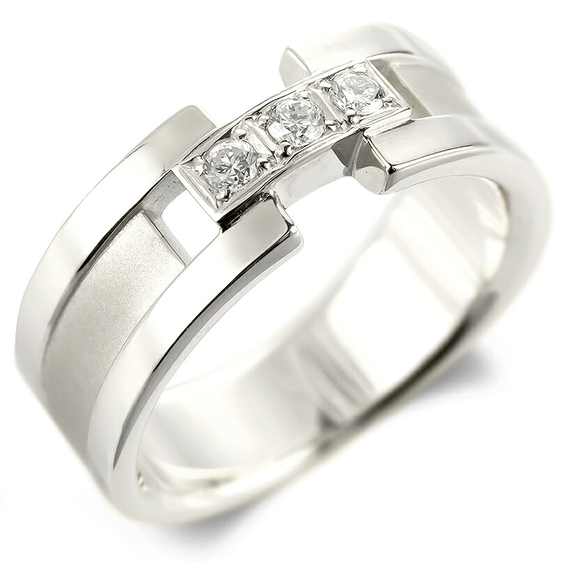 プラチナ リング ダイヤモンド 指輪 ダイヤ 0.12ct 太め 幅広 ピンキーリング pt900 シンプル ジュエリー 大きい 男女兼用 ユニセックス 男女問わず レディース