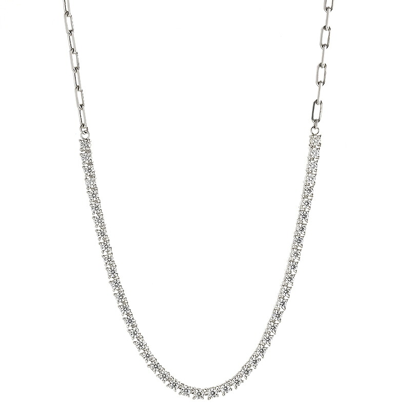 プラチナ ネックレス ダイヤモンド ハート&キューピッド H&C ダイヤ 2.15ct バーネックレス 50cm 太め 金属アレルギー 対応 pt900 pt850 ジュエリー シンプル 使い プレゼント 普段 使い 人気 カジュアル 男女兼用 ユニセックス 男女問わず|かざり屋