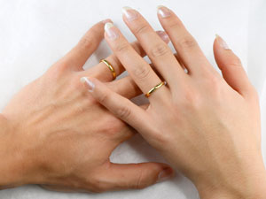 18金 ペアリング 指輪 イエローゴールドk18シンプル結婚指輪 マリッジ