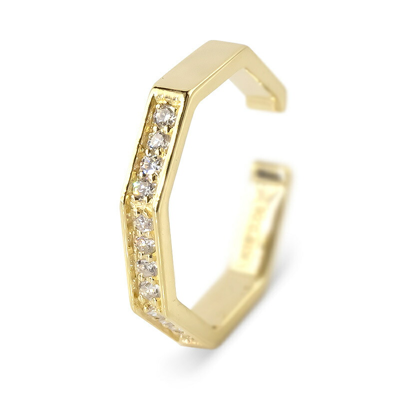 【最短発送】 18金 イヤカフ イヤーカフ イヤークリップ 片耳 ゴールド レディース 18k イエローゴールドk18 ダイヤモンド 女性 レディース メンズ 男性