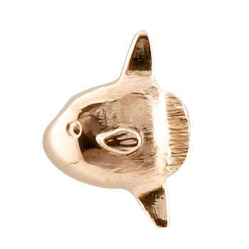 18金 ピアス 片耳 マンボウ マンボー ピアス ピンクゴールドk18 18k 地金ピアス マリンジュエリー Sunfish レディース