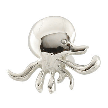 プラチナ ピアス 片耳 オクトパス タコ たこ ピアス 地金ピアス マリン Octopus レディース