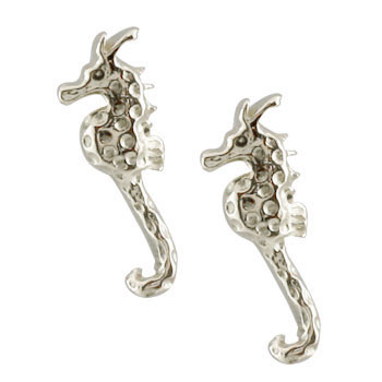 プラチナ ピアス タツノオトシゴ ピアス 地金ピアス マリン Sea Horse レディース 笑顔になる お守り