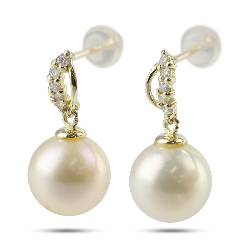 【15％OFFクーポンあり】【最短発送】18金 ピアス 18金 ピアス ピアス ペア パール アコヤ真珠 ダイヤモンド イエローゴールドk18 18k スタッドピアス ゆれる 揺れる 男女兼用 ユニセックス 男女問わず レディース