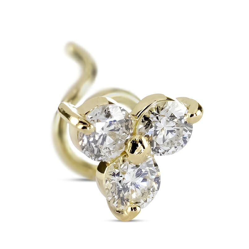 【最短発送】 18金 ピアス ダイヤモンド 0.26ct 片耳 レディース メンズ キャッチのいらないピアス つけっぱなし キャッチナッシャー キャッチなし イエローゴールドk18 18k 女性 男性｜かざり屋