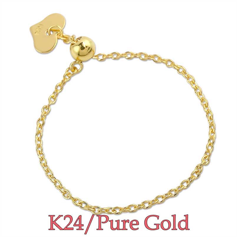 楽天市場】純金 24金 指輪 リング レディース フリーサイズ スライド式