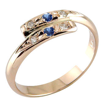 楽天市場】18金 リング ピンクサファイアダイヤモンド 指輪 レディース