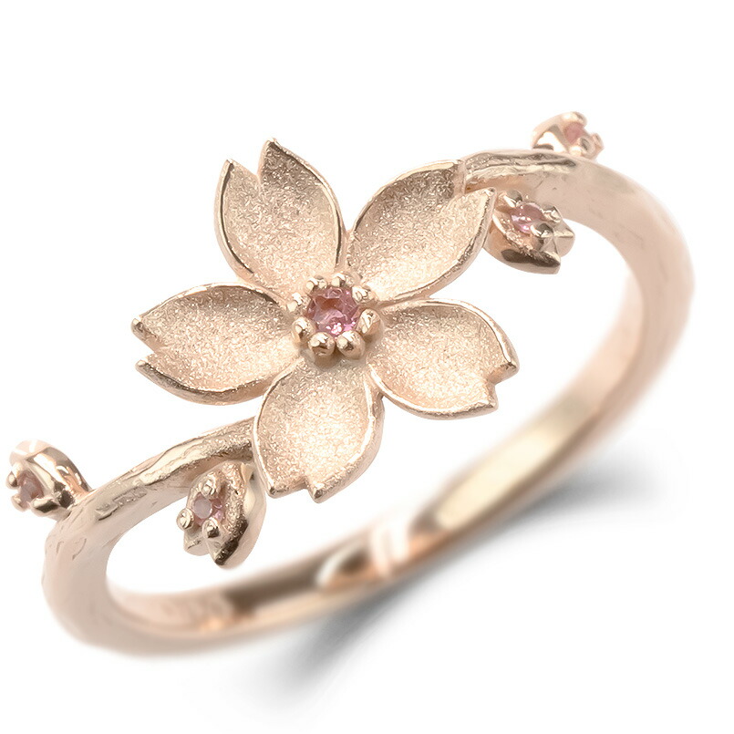 楽天市場】桜 シルバー リング サクラ さくら ピンクトルマリン 指輪